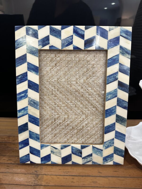 Blue Herringbone Frame