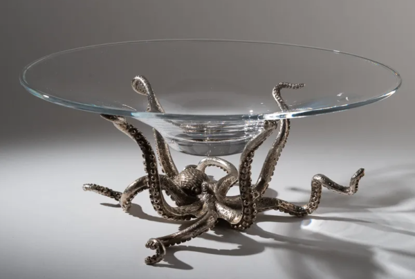 Octopus with Glass Bowl