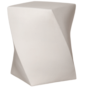White Twist Stool