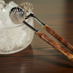 Bamboo and Metal Tongs
